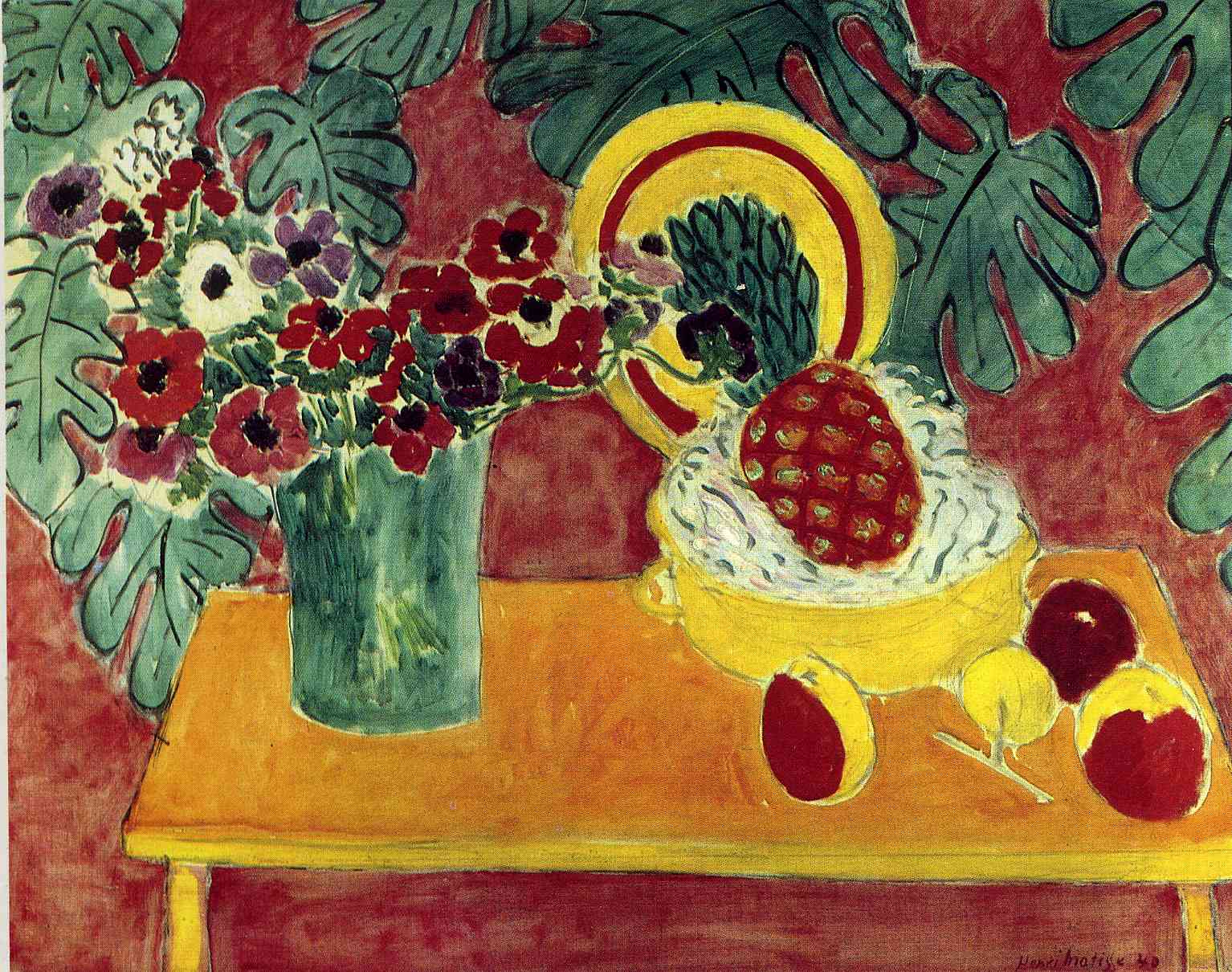 Henri Matisse - Pineapple and Anemones 1940